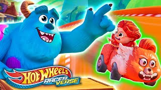 Pixar Friends Join The Mickey Mouse Invitational Relay Race Hot Wheels Racerverse