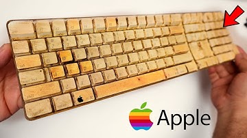 Apple Macintosh Keyboard Restoration - Yellowed Plastic Retrobright ASMR