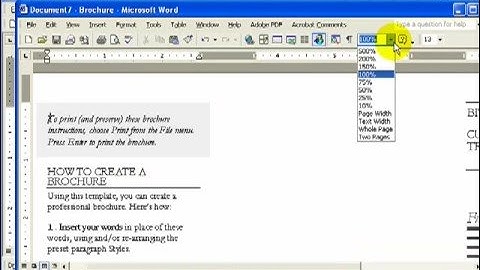 MS Word - Create a Brochure