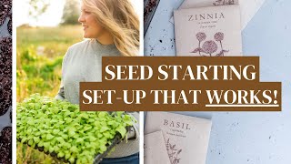 Simple Seed Starting Setup That ACTUALLY WORKS! How We Start Seeds Indoors Without a Greenhouse!