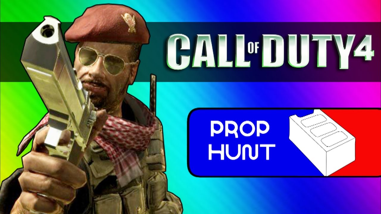 Call of Duty 4: Prop Hunt Funny Moments - Cinder Block Family, Seananners'  Hack (COD4 Mod) - 