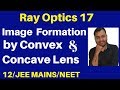 Ray Optics 17 :Image Formation By Convex and Concave Lens for different Positions of Object JEE/NEET