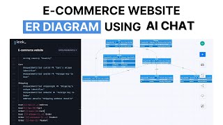 ER diagram example: E-commerce website using AI chat