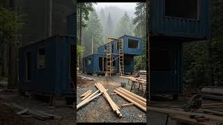EPIC Timelapse: Building a Beautiful Shipping Container House in the Forest