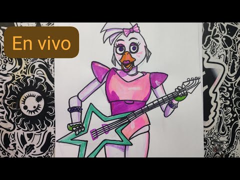 Five Nigths At Freddys | como dibujar a GLAMROCK CHICA | EN VIVO 💥 @IcaroArt