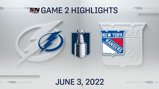 NHL Game 2 Highlights | Lightning vs. Rangers - Jun 03, 2022