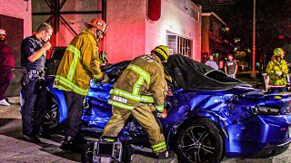 LAFD Traffic Collision with Entrapment (South Los Angeles)