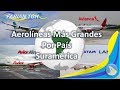 Aerolíneas más grandes por país | Suramérica | 2019