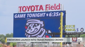 Fireworks Launched into Trash Pandas Crowd