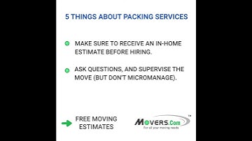5 Things About Packing Services | Moving Tips and Guides | Movers.com