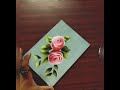 How to paint a rose in acrylics  easy steps painting  easy painting ideas  red rose painting