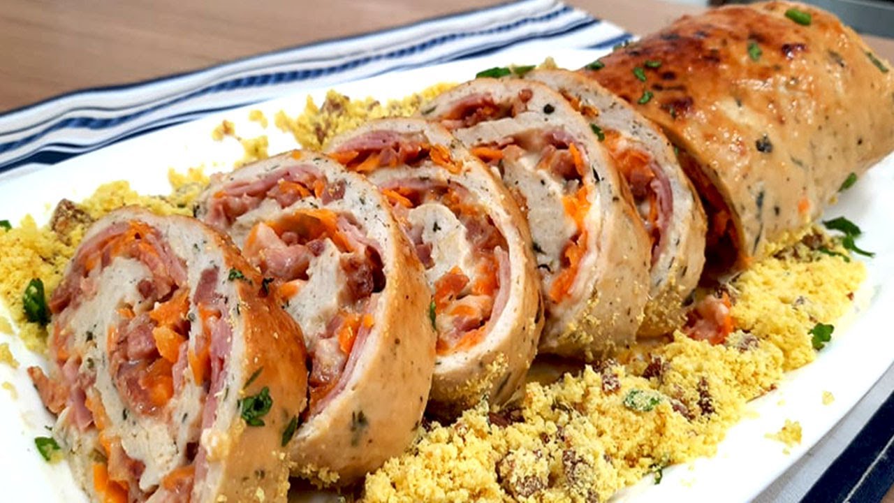 Rocambole de Frango Recheado - Ganhe Dinheiro vendendo