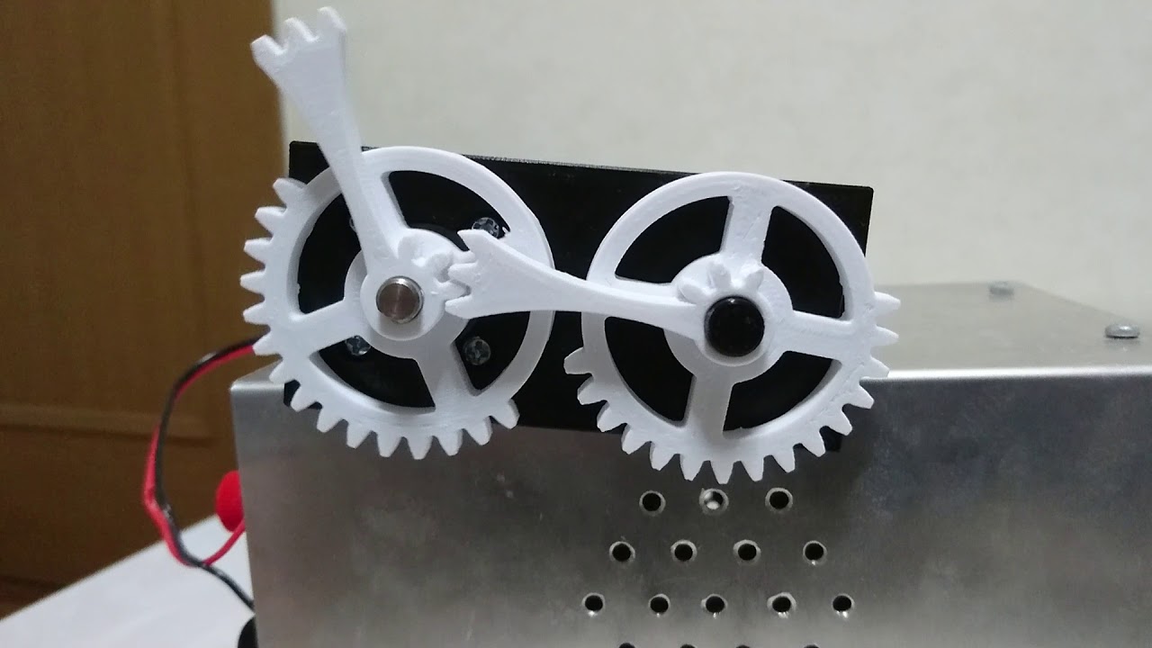 3段階の角速度の欠歯歯車機構 (Segment Gear Mechanism with Three