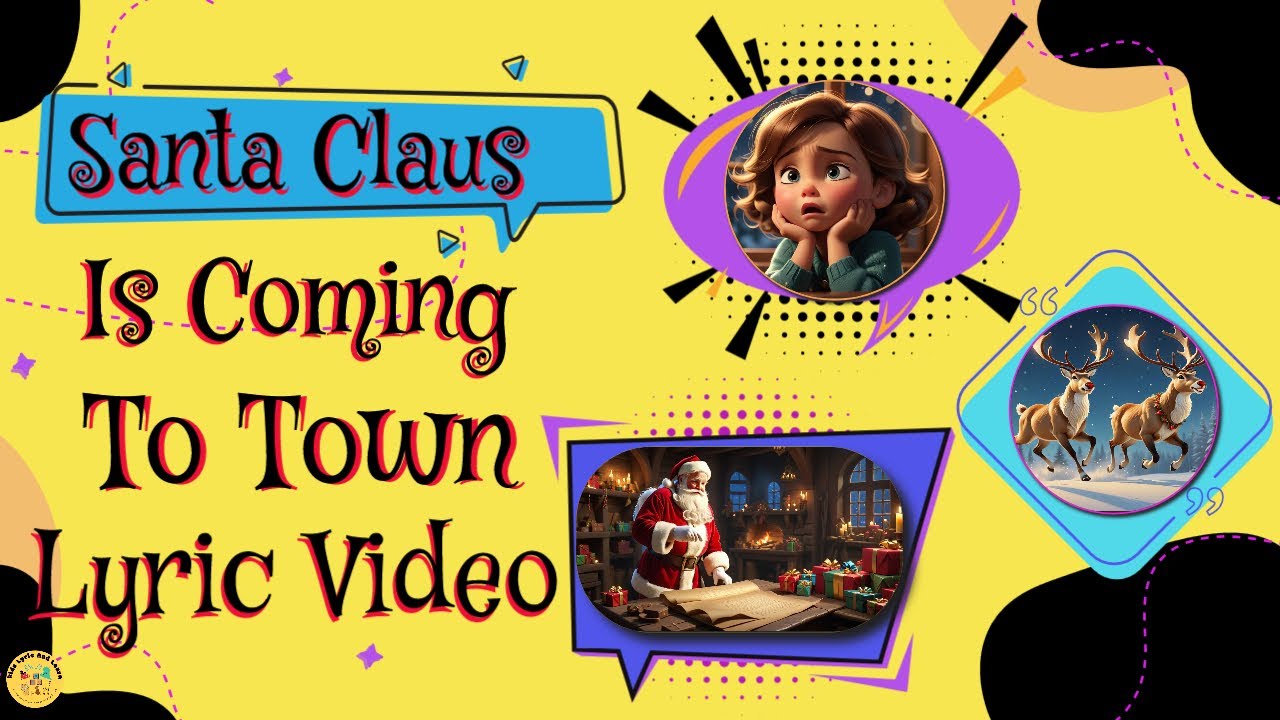 Santa Claus Is Coming To Town Lyric Video | Remix Christmas Song for ...