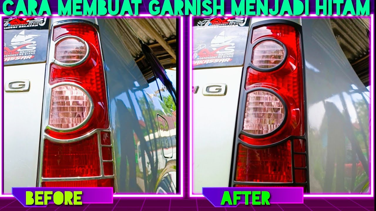 Cara membuat garnish lampu mobil menjadi hitam | Cara melepas garnish