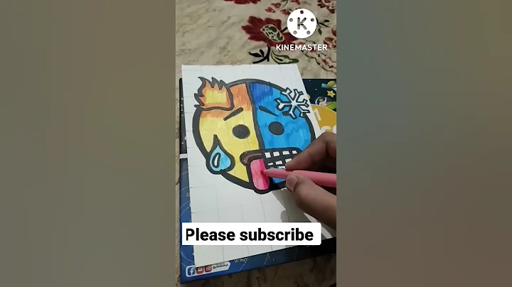 Hot 🔥+ Cold ❄️ || Emoji Mixing Satisfying Art #creativeart #satisfying MIPOR