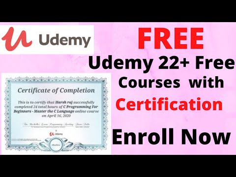 Udemy 22+ free courses with certificate || Udemy coupon code 2020 || courses to do in lockdown