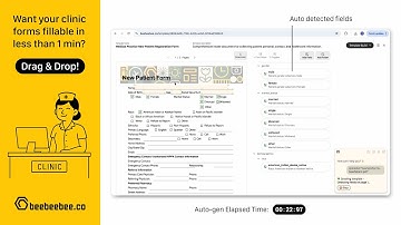 Make Your Clinic Forms Fillable in 1 Minute | Drag & Drop PDF Automation with BeeBeeBee