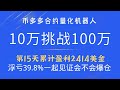 币多多10万挑战100万第15天累计盈利2414美金I浮亏39.8%一起见证这波行情会不会爆仓I9.19号暴跌原因Ixrp利好Ishiba生态手机游戏上线