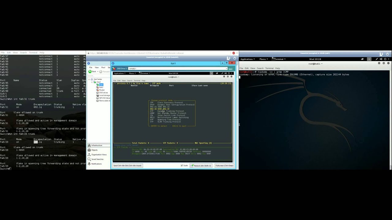 Double Tagging VLAN Hopping Attack Between Two Virtual Networks