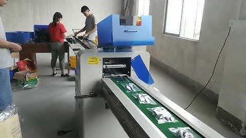 Hardware horizontal flow wrapper machine