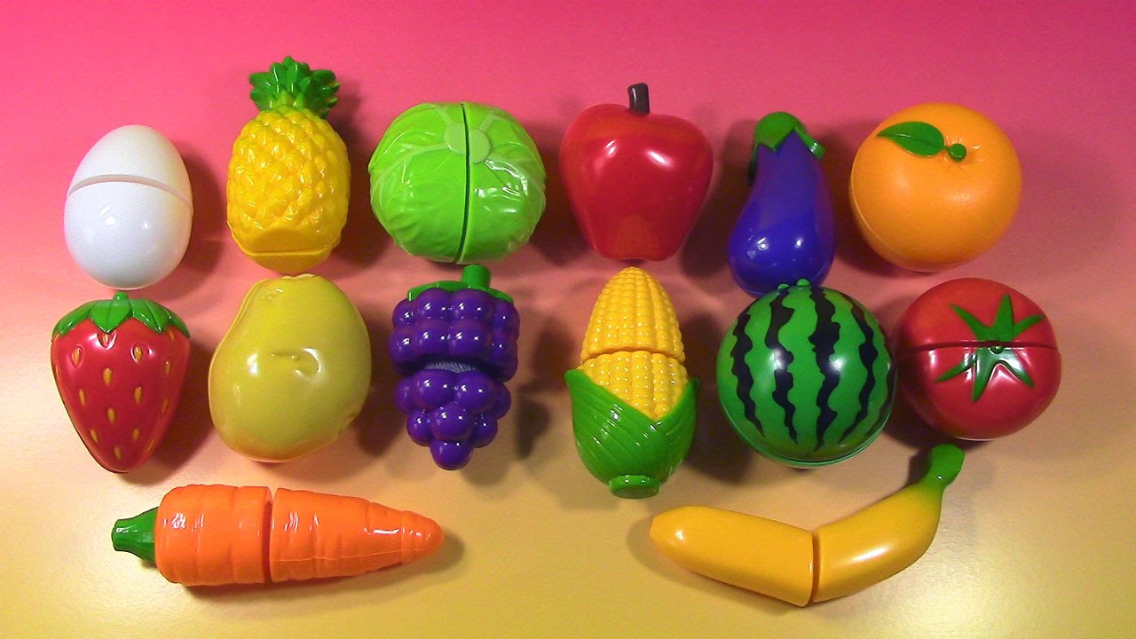 Toy Cutting Fruit And Vegetables Velcro Food Toys Youtube