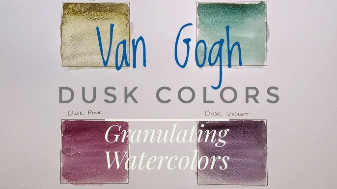 💜 Van Gogh Dusk Colors Highly Granulating Watercolors 💜 Unbox and Swatch  