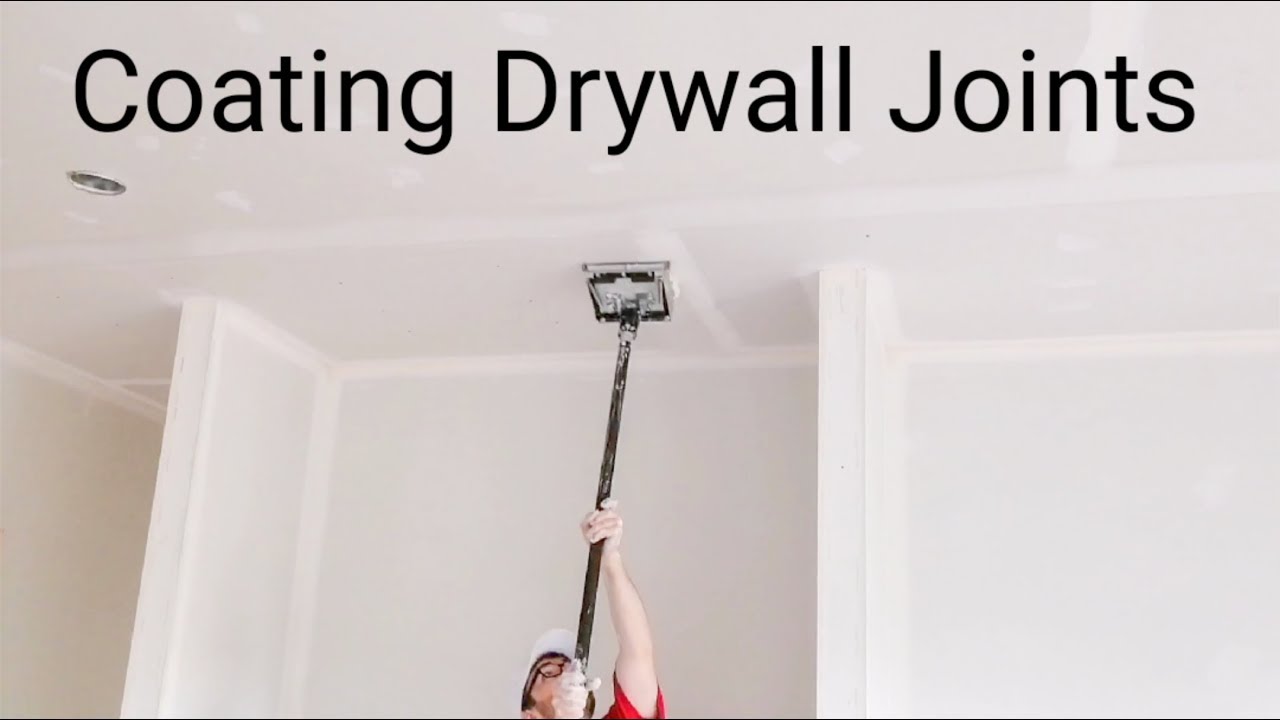 Coating drywall joints - YouTube