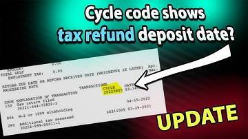 You Will Get Tax Refund With Cycle Code 20220805 ONLY if You Have THIS on Tax Transcript! Update!