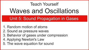 Teach Yourself Waves and Oscillations — Unit 5: Sound Propagation in Gases