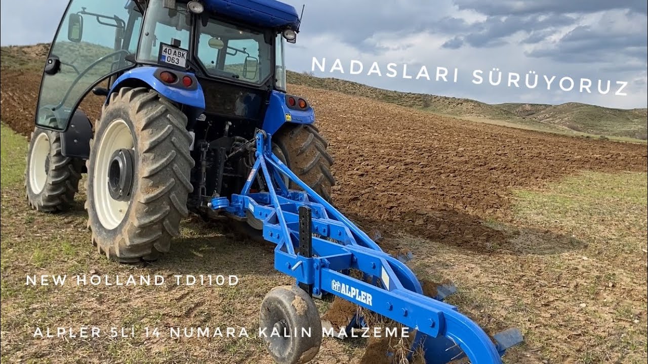NADASLARI SÜRÜYORUZ. New Holland TD110D İle Herk Ediyoruz. 35 Dönüm Tek Parça Tarla bitti.