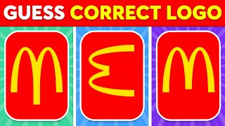 Guess The Correct Logo 🤔✅ | 60 Famous Logos | Logo Quiz 2025