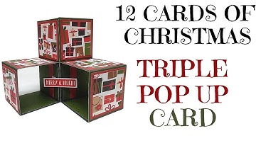 12 Cards of Christmas 2020 - Triple Cube Pop Up Card GET FREE PRINTABLE GUIDE