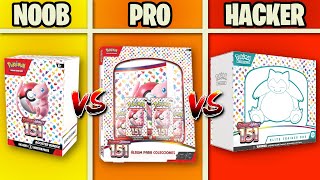 🔴 ¿MEJOR CAJA de 151? NOOB vs PRO vs HACKER 🔥 ¿Cuál es el mejor producto de Cartas Pokémon 151?