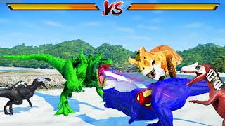 (Jurassic World Evolution) Tyrannolophosaur,Godzilla 1998&2000,joker,superman Battle !!