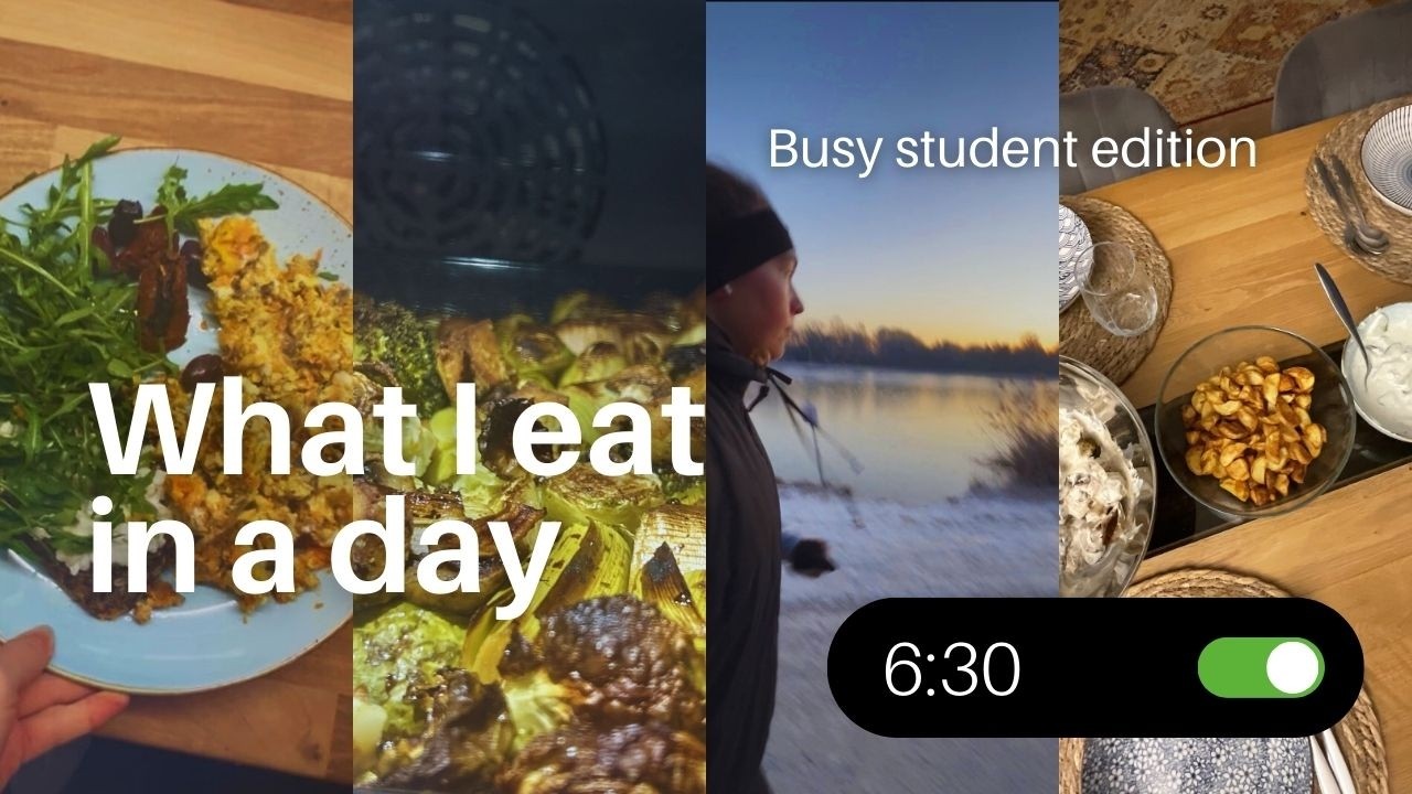 what I eat in a day to feel my best | 18 y old busy student edition