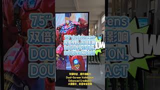big size 75 inch dual screens double sided advertising display