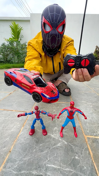 mainan spiderman mobil mainan baru saya unboxing & uji coba💥