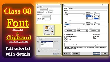 MS Word Font Settings & Clipboard Group | Class 08 | Part 2 | Font Dialog Box & Clipboard Options
