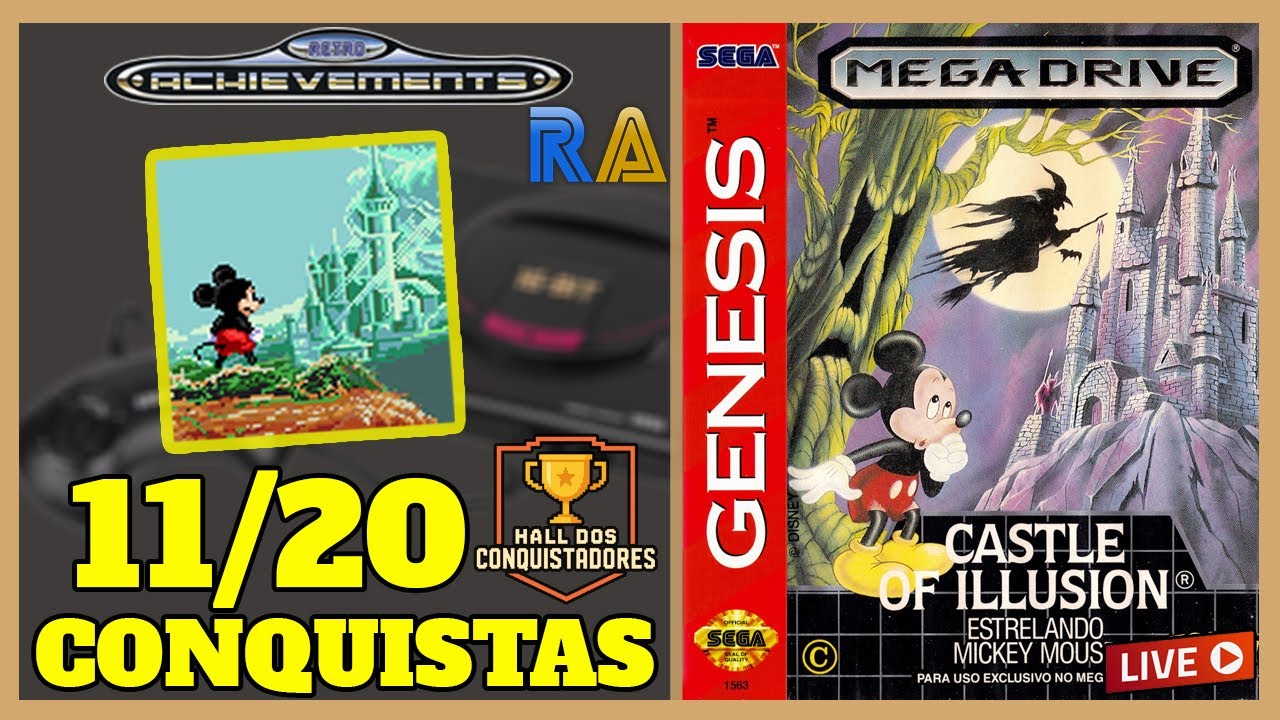 PLATINANDO: Castle of Illusion (MD) 🏆[11/20] RetroAchievements AO VIVO 