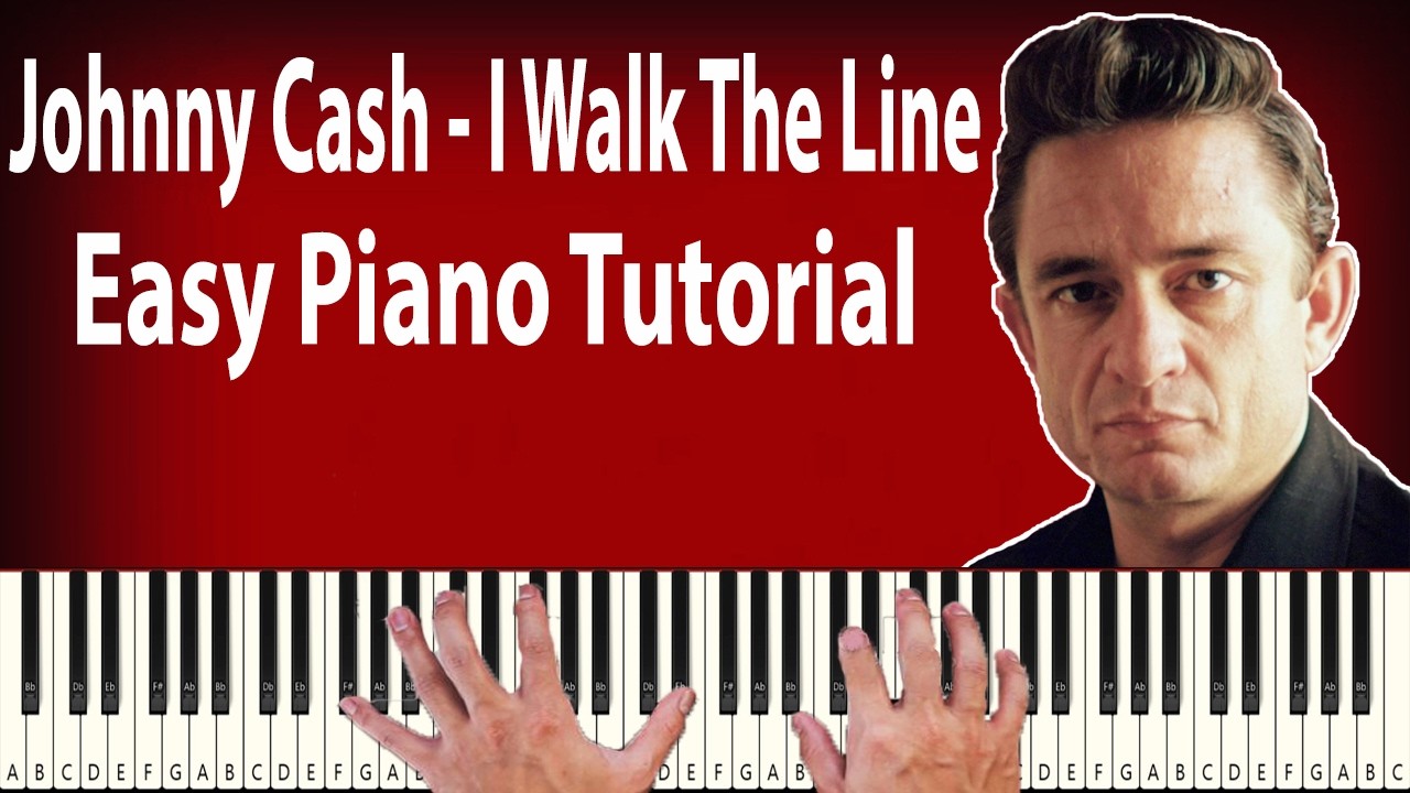 Johnny Cash - I Walk The Line - PIANO TUTORIAL - YouTube