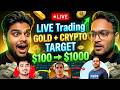 Day 11🔴 Live Trading Gold BTC |👉 💲100 to 💲1000 Challenge | #btcusd #goldtrading  #xauusd #forex