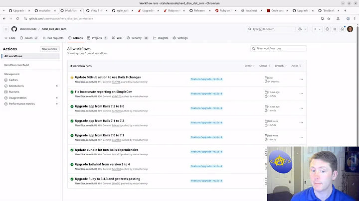 The Path to Rails 8 - Update the GitHub Actions to include Rails 8 Enhancements