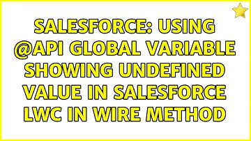 Salesforce: Using @api global variable showing undefined value in Salesforce Lwc in wire method