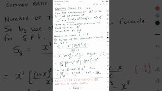 Geometric Series Exercise (16+) #maths #viralvideo #geometric
