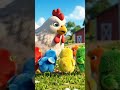 white hen apny bcho ko anjoy kra rhi hy #cartoon #hen #funnyvideo #shot
