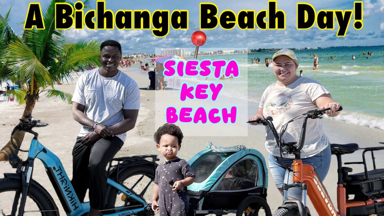 A Bichanga Beach Day! | Siesta Key | Florida | Travel | Biking |USA |Vlog |DITL |The Bichanga Family