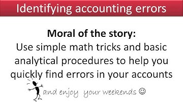 Identifying Accounting Errors - Slides 1-10