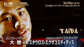 9月18日 K-1 WORLD GP 2017 JAPAN ～初代ウェルター級王座決定トーナメント～ TV-CM3