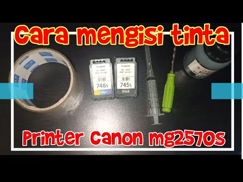 Cara pengisian warna hitam tinta 5 ml. Biasanya tinta akan habis setelah pemakaian kira - kira 200 l. 